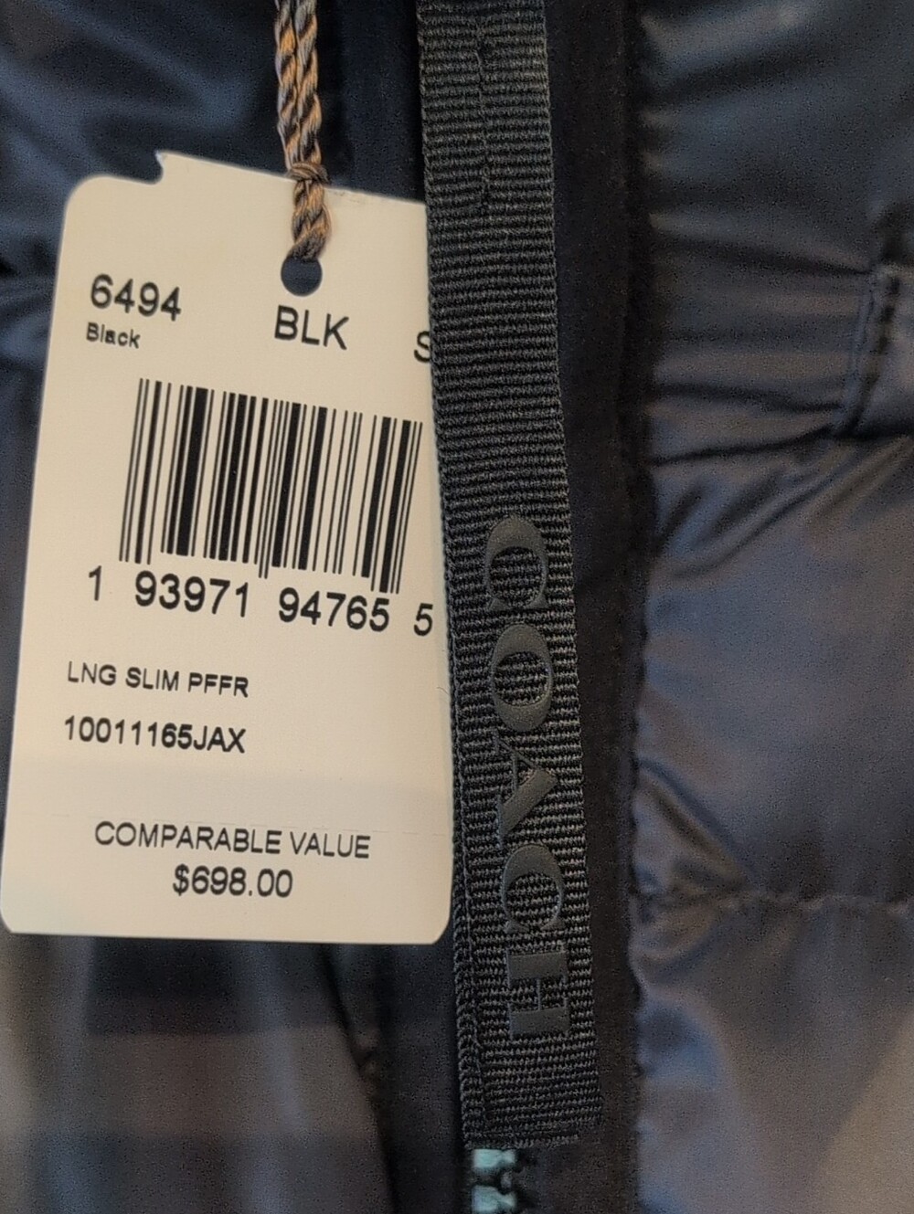 Coach Long Slim Puffer Black Coat NWT Size S - Picture 4 of 12